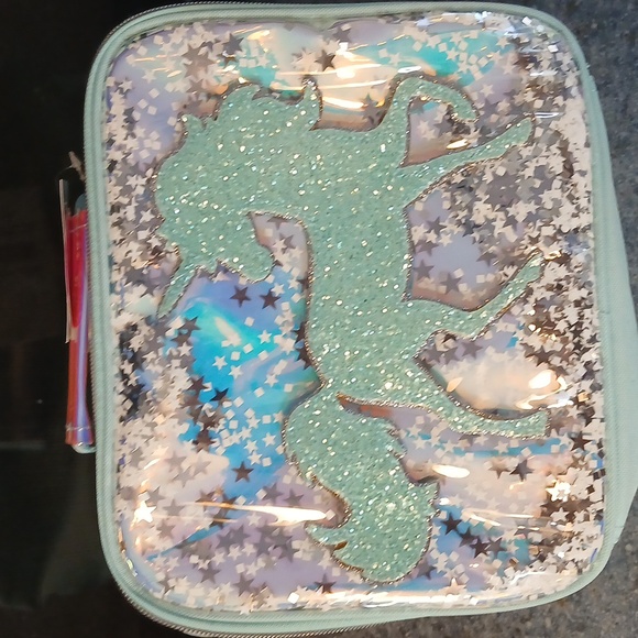 Justice Shakey Glitter Unicorn Insulated Lunch Tote - Picture 11 of 11